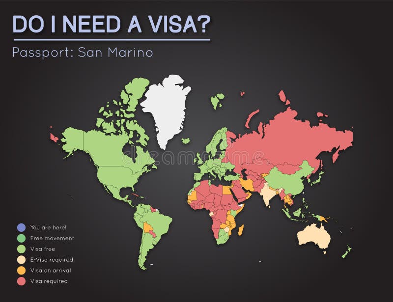 Visas information for Republic of San Marino. royalty free illustration Visas information for Republic of San Marino. royalty free illustration