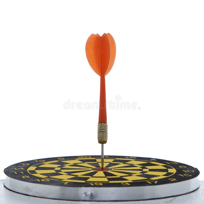 Vise o dardo com a seta vermelha isolada no fundo branco imagem de stock Vise o dardo com a seta vermelha isolada no fundo branco imagem de stock