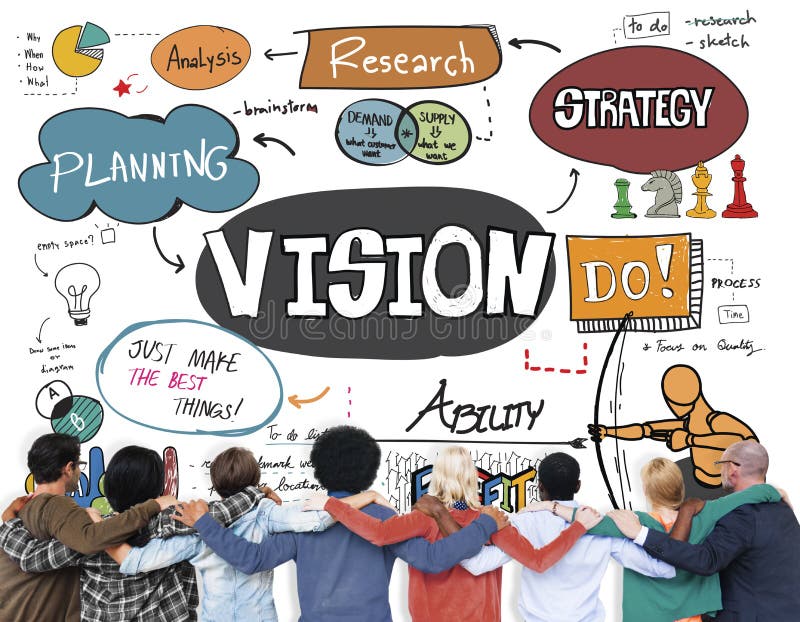 Vision Business Strategy Research Drawing Concept royalty free stock photography