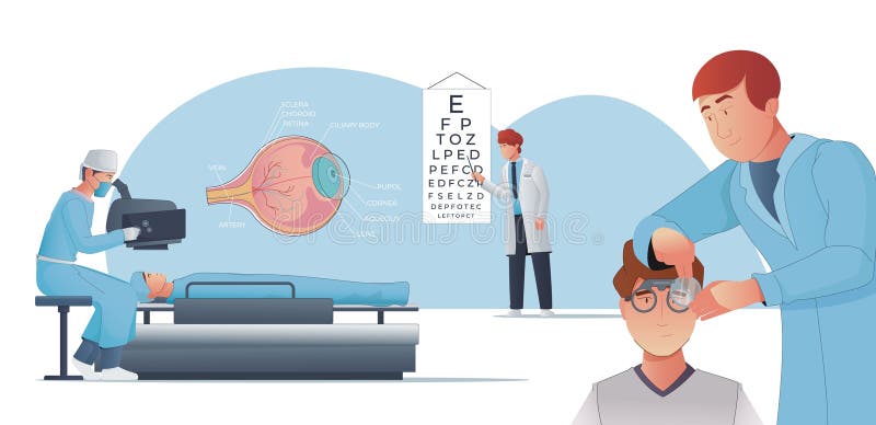 Vision Correction Flat Illustration stock illustration