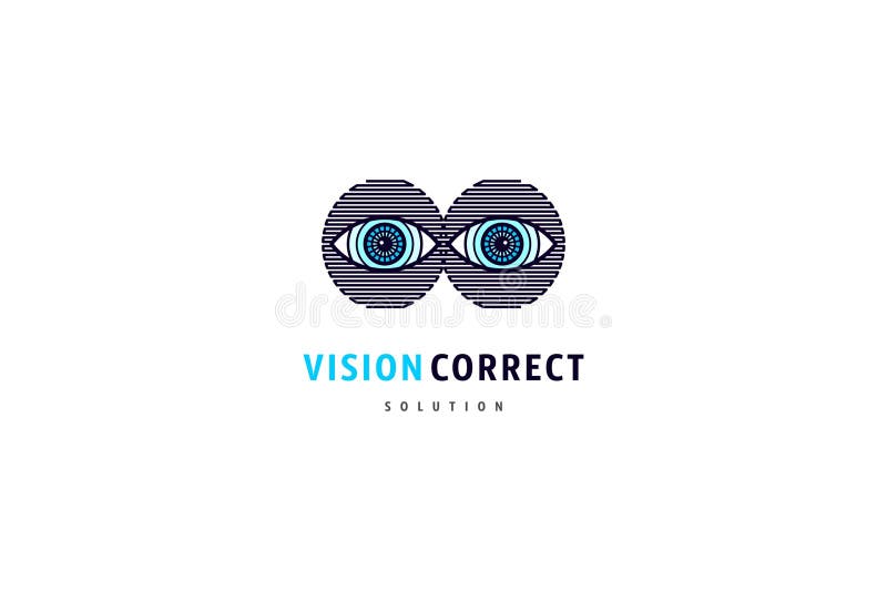 Vision correction logo stock illustration