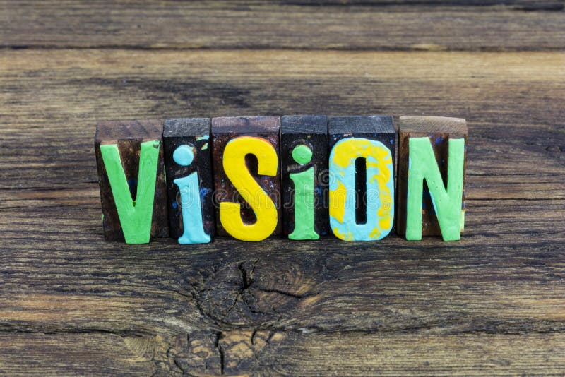 Vision mission values insight experience focus plan ahead royalty free stock photos