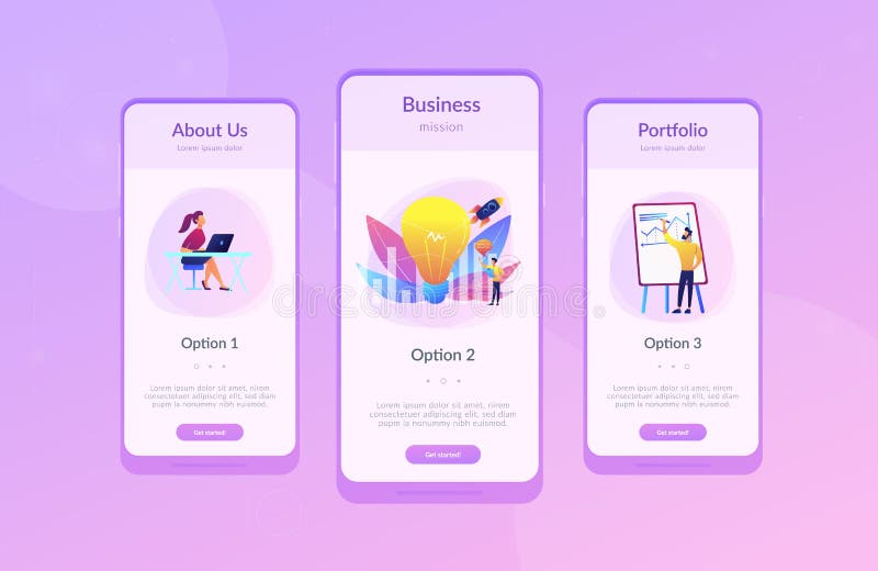 Vision Statement App Interface Template. Stock Vector Illustration of