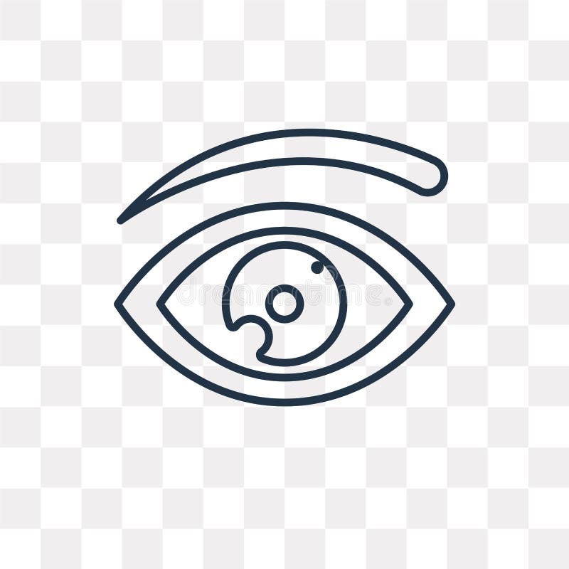 Visionvektorsymbol som isoleras på genomskinlig bakgrund, linjär VI vektor illustrationer Visionvektorsymbol som isoleras på genomskinlig bakgrund, linjär VI vektor illustrationer