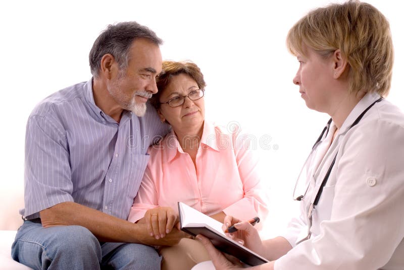 Visitar um médico fotografia de stock