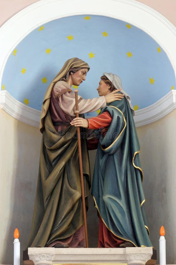 Visitation of the Virgin Mary stock photography