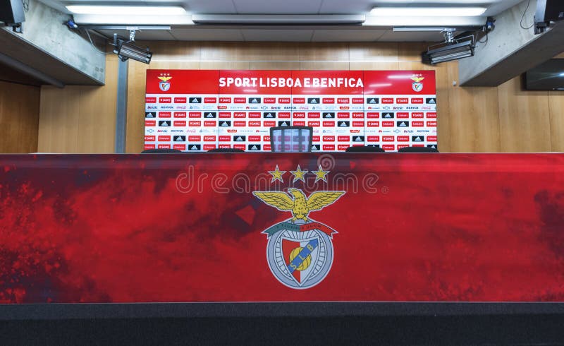 Press conference room in the Football Club Barcelona stadium Stock Photo -  Alamy