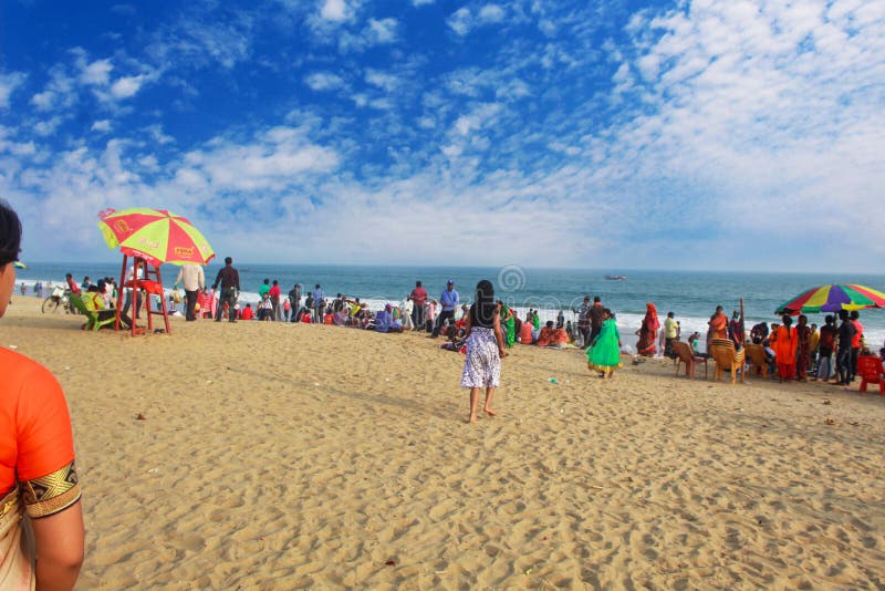 Visitors Enjoying at Sea Beach Puri Editorial Image - Image of person ...