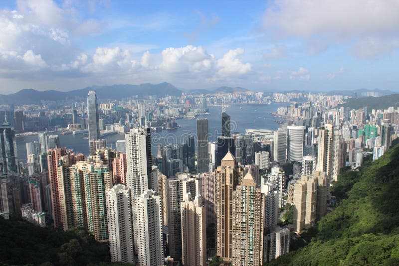 Visión sobre Hong Kong del pico foto de archivo Visión sobre Hong Kong del pico foto de archivo