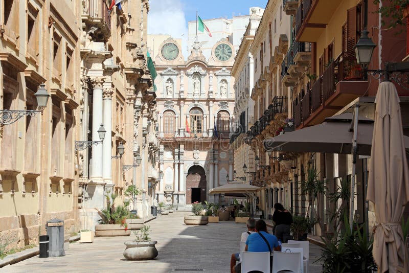 Glimpse of the historic town of Trapani in Sicily, Italy. Glimpse of the historic town of Trapani in Sicily, Italy.