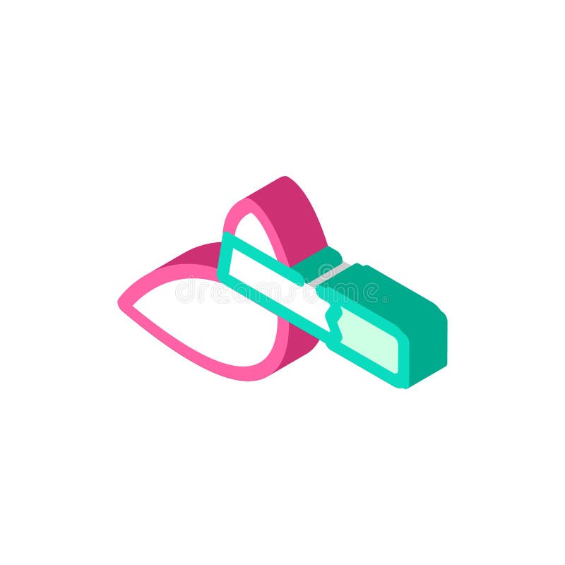 Visor Hat Isometric Icon Vector Illustration Stock Vector