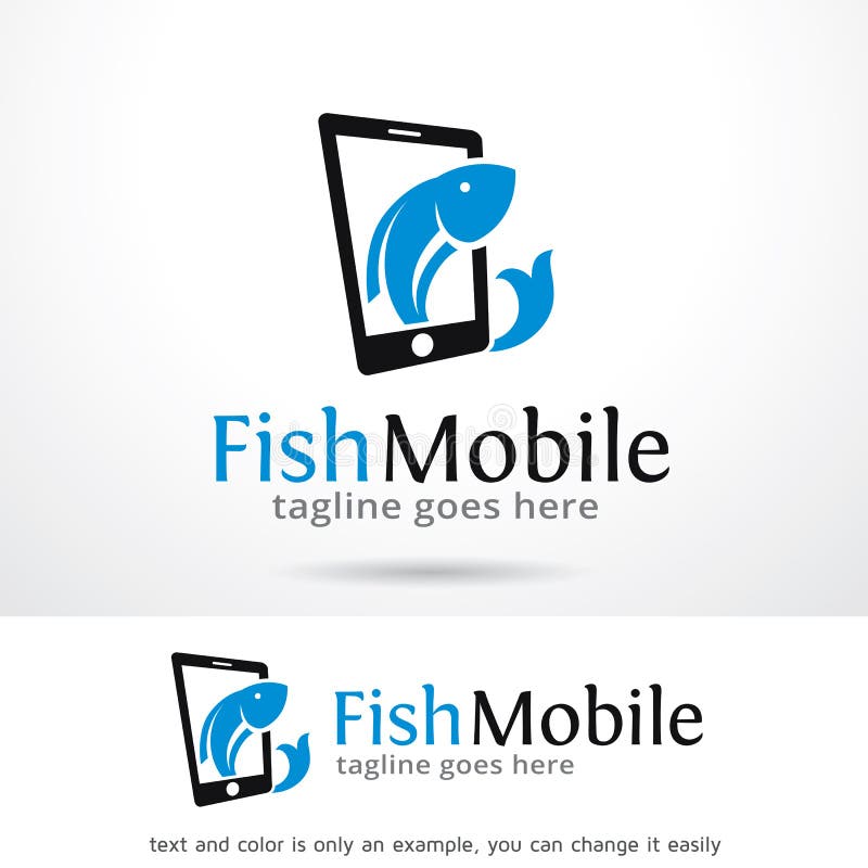 Vissen Mobiel Logo Template Design Vector royalty-vrije illustratie Vissen Mobiel Logo Template Design Vector royalty-vrije illustratie