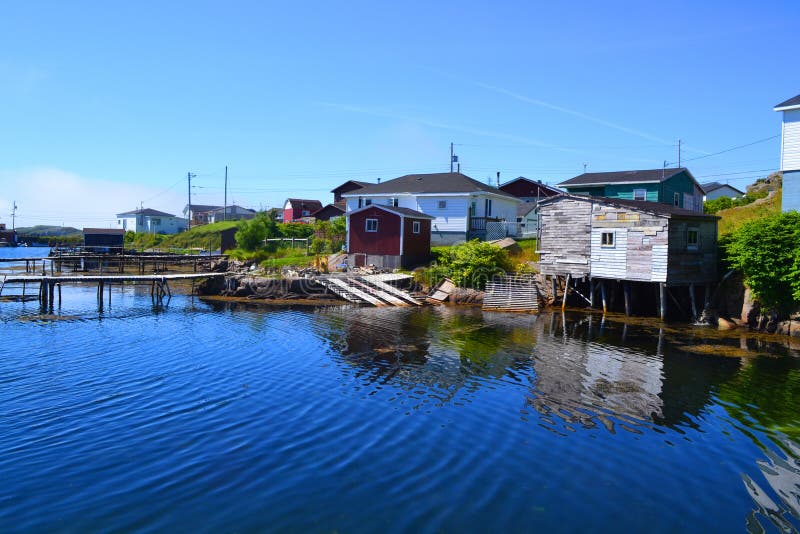 Vissende Gemeenschap Van Burgeo Newfoundland Stock Foto Image of
