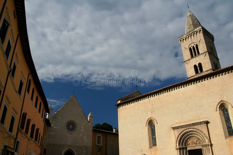 Visso Cathedral square