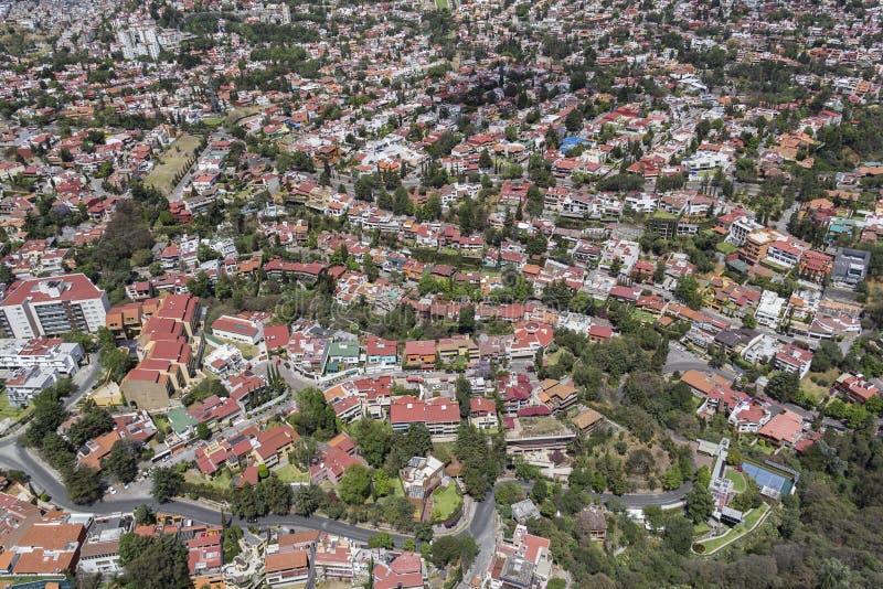 Vista Aérea De La Zona Residencial De Ciudad De México Foto de ...