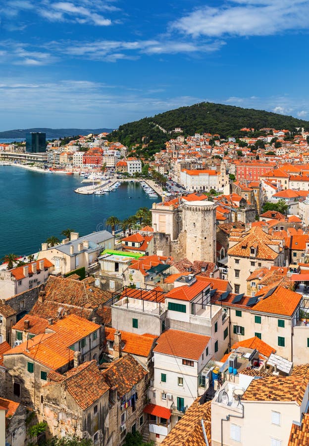 Vista panorâmica para split croácia