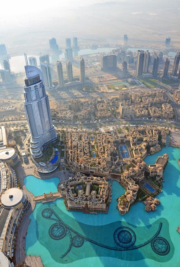 View from above to the Dubai skyline. View from above to the Dubai skyline.