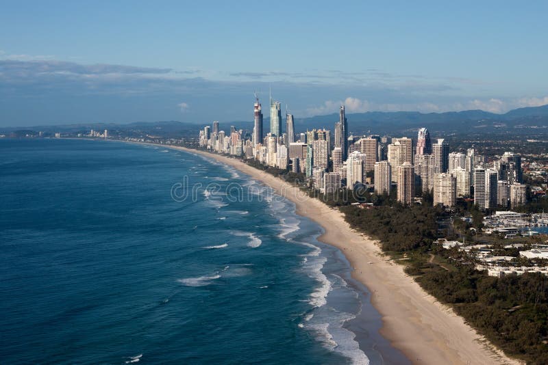 Vista aerea del litorale del Gold Coast Queensland Australia