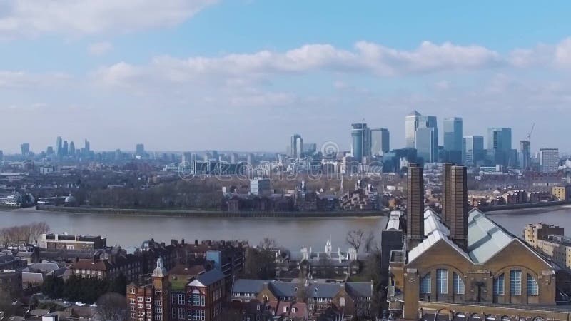 Vista aerea del metraggio della città di Londra