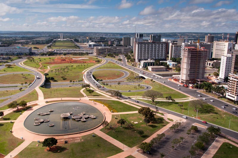 Vista aerea del pilota Plan della città di Brasilia fotografia stock libera da diritti Vista aerea del pilota Plan della città di Brasilia fotografia stock libera da diritti