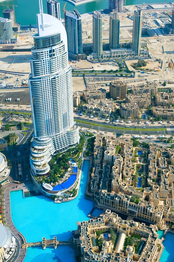 Dubai aerial view from Burj Al Khalifa. Dubai aerial view from Burj Al Khalifa