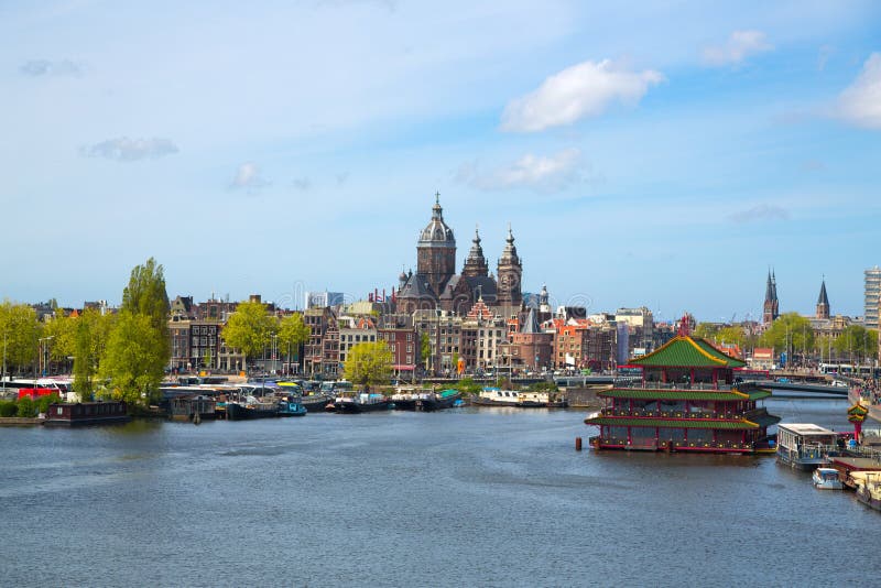 Vista aerea di Amsterdam fotografia stock libera da diritti Vista aerea di Amsterdam fotografia stock libera da diritti