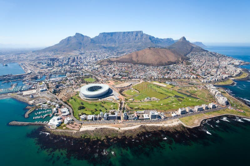 Vista aerea di Città del Capo
