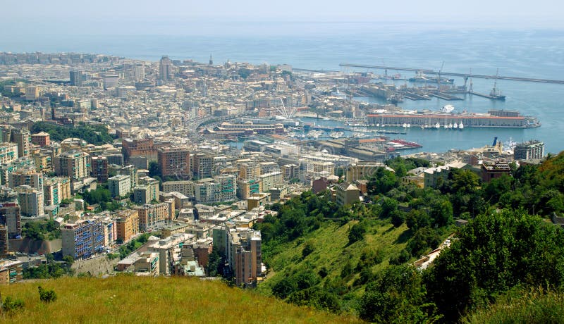 Aerial view of Genoa city, Italy. Aerial view of Genoa city, Italy.