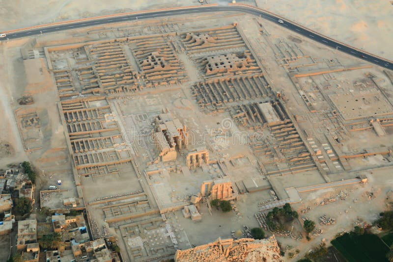 Vista aerea di Luxor nell'Egitto fotografia stock Vista aerea di Luxor nell'Egitto fotografia stock