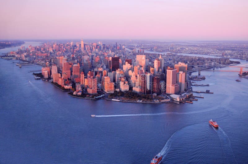 Vista aerea di New York City