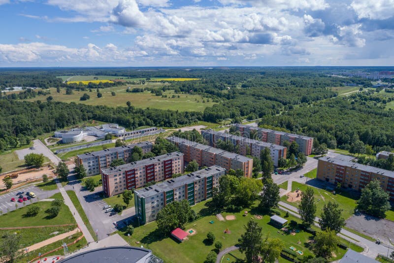Vista aérea da cidade no verão imagem de stock royalty free