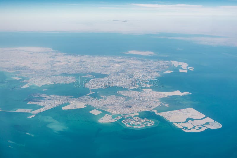 Vista aérea de Bahrein fotografía de archivo libre de regalías Vista aérea de Bahrein fotografía de archivo libre de regalías