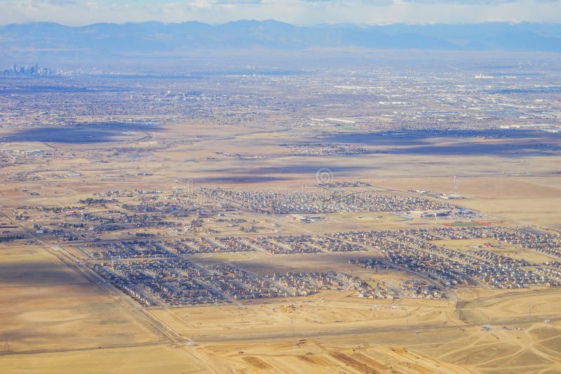 Vista aérea de Denver do centro foto de stock Vista aérea de Denver do centro foto de stock