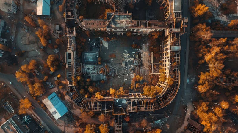 Vista aérea de Kiev com arquitetura moderna, rio e pontes imagem de stock royalty free