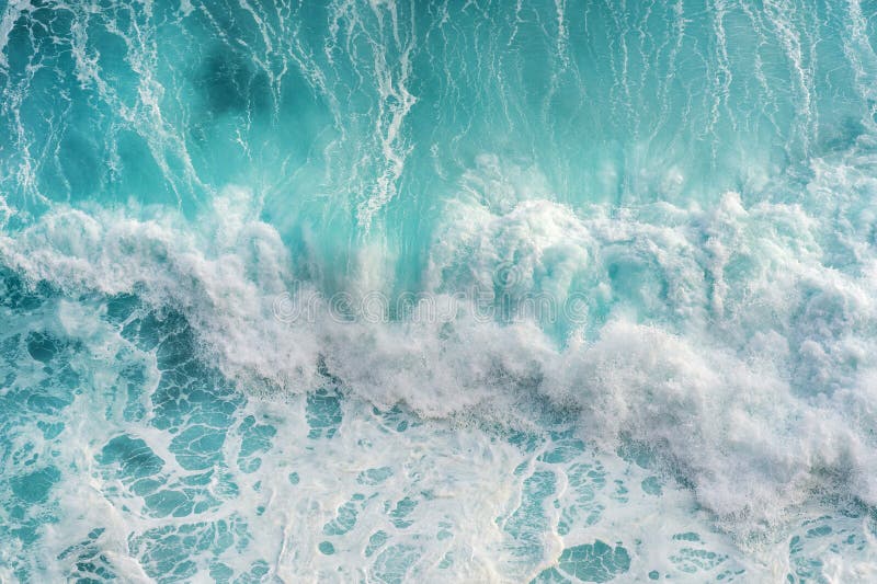 Vista aérea de la ola oceánica
