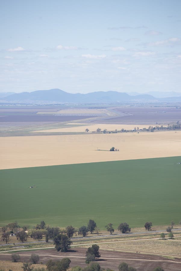Vista aérea de las tierras de labrantío Australia del trigo y de cosecha fotografía de archivo Vista aérea de las tierras de labrantío Australia del trigo y de cosecha fotografía de archivo