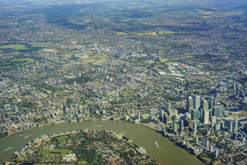 Vista aérea de Londres fotos de stock Vista aérea de Londres fotos de stock