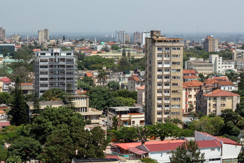 Vista aérea de Maputo do centro fotografia de stock Vista aérea de Maputo do centro fotografia de stock