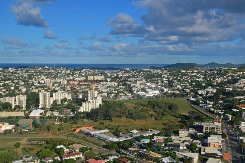 Vista aérea de Noumea, Nova Caledônia imagem de stock royalty free Vista aérea de Noumea, Nova Caledônia imagem de stock royalty free