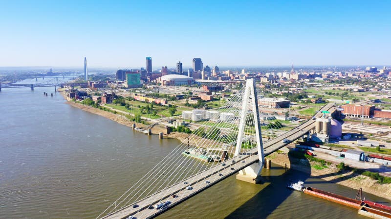 Vista aérea de st louis missouri almacen de video