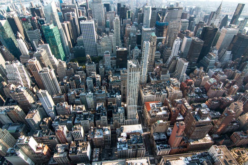 Vista aérea del Midtown de Manhattan imágenes de archivo libres de regalías Vista aérea del Midtown de Manhattan imágenes de archivo libres de regalías