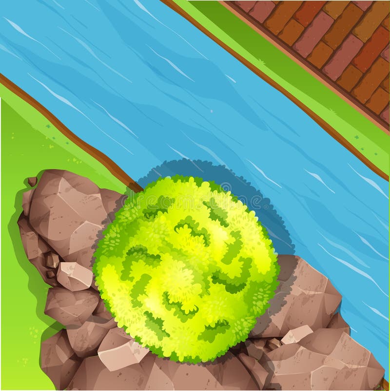 Vista aérea del río libre illustration Vista aérea del río libre illustration