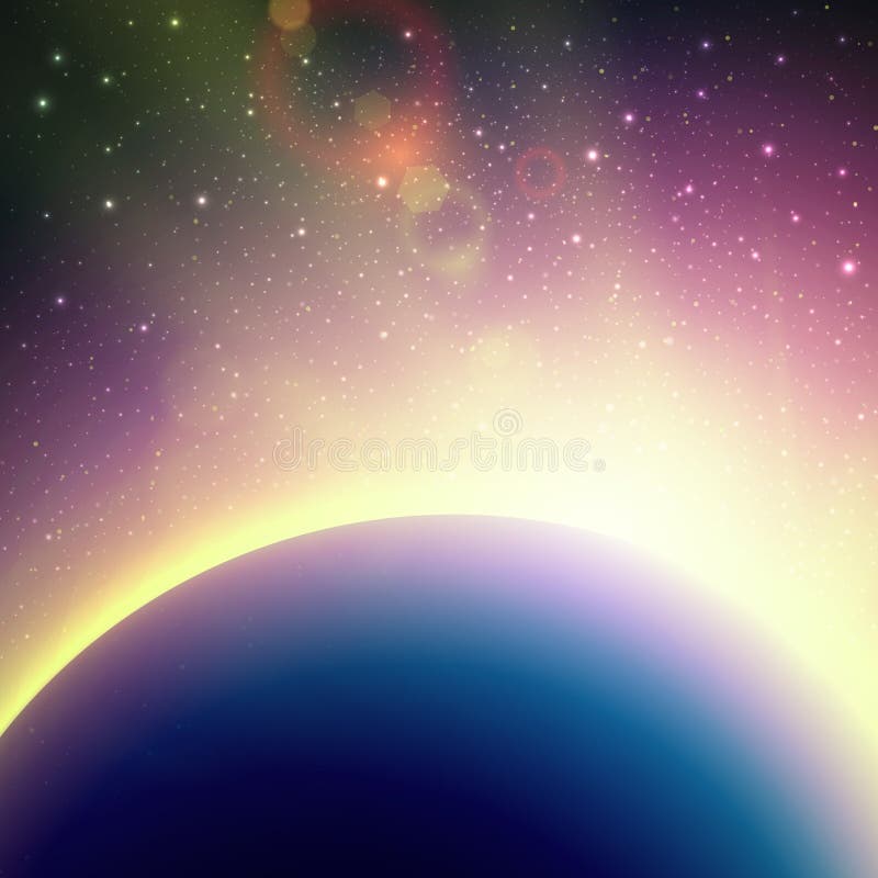Vista aérea escénica de la salida del sol del espacio Vector libre illustration Vista aérea escénica de la salida del sol del espacio Vector libre illustration