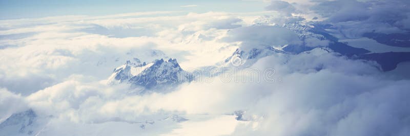 Vista aérea panorâmico em 3400 medidores das geleiras e das montanhas de Andes, Patagonia, Argentina imagens de stock royalty free Vista aérea panorâmico em 3400 medidores das geleiras e das montanhas de Andes, Patagonia, Argentina imagens de stock royalty free