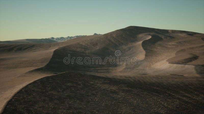 Aerial view on big sand dunes in Sahara desert at sunrise. Aerial view on big sand dunes in Sahara desert at sunrise