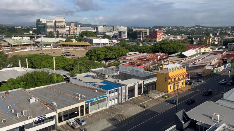 Vista aérea urbana de Brisbane Showgrounds metrajes