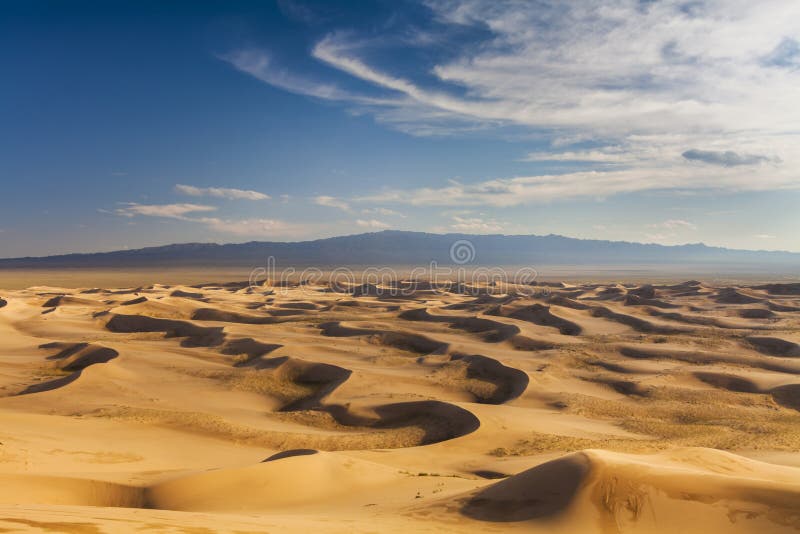 Vista bonita das dunas do deserto de Gobi