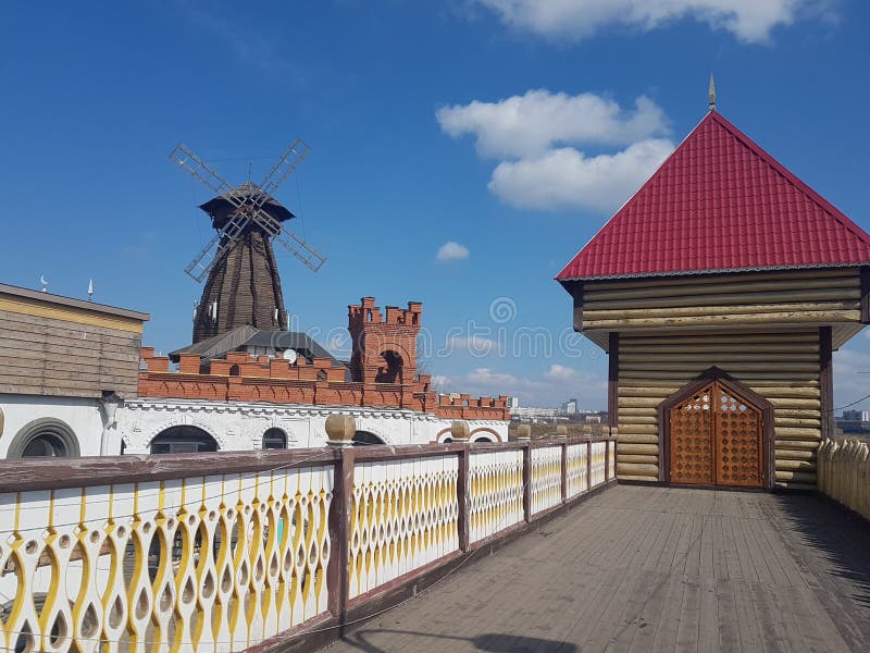 Vista bonita de kremlin em Izmailovo, Moscou, R?ssia imagens de stock Vista bonita de kremlin em Izmailovo, Moscou, R?ssia imagens de stock