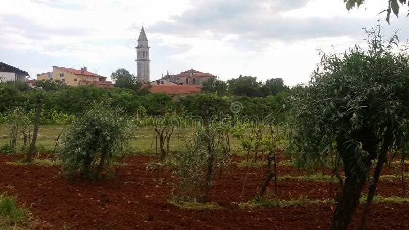 Vista da cidade de Dignano imagem de stock royalty free