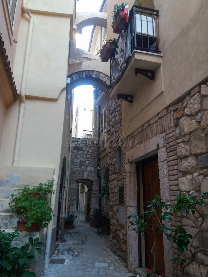 Vista da cidade de Gaeta foto de stock royalty free